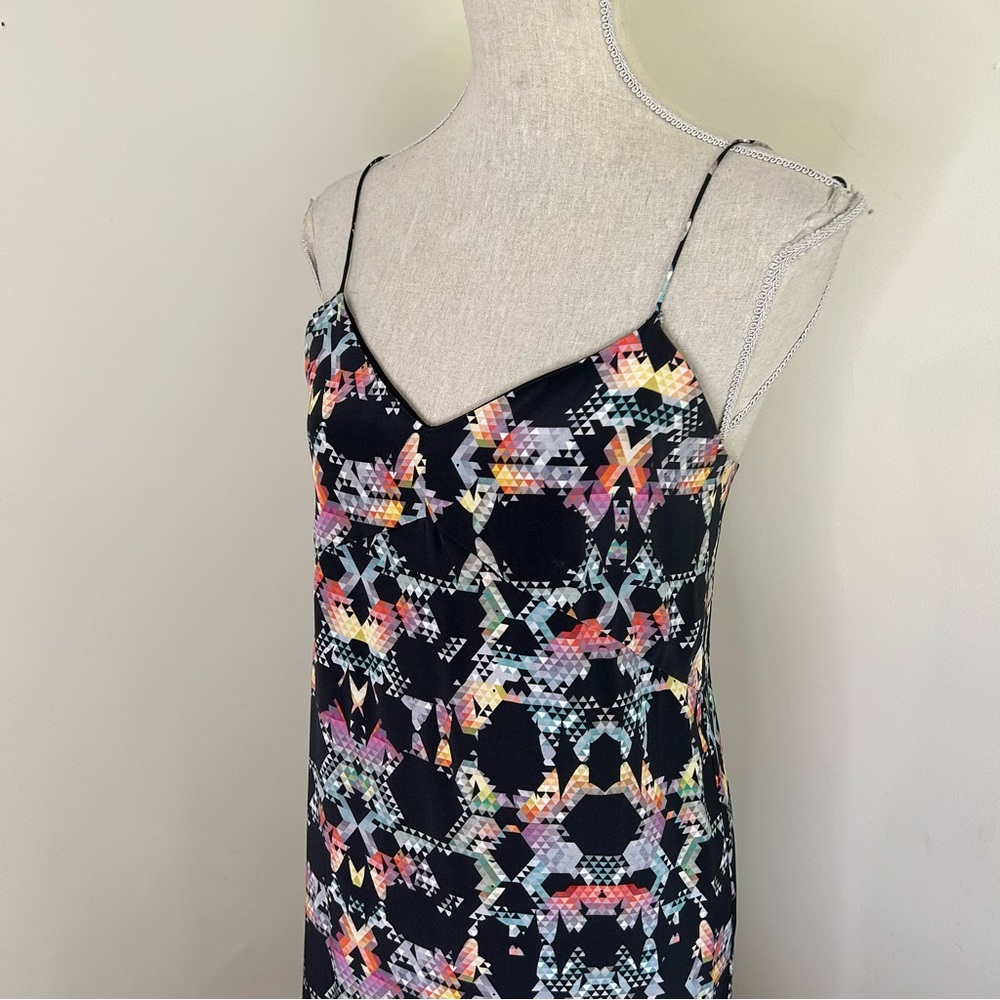 TIBI Gray/geometric print sleeveless dress - Size 0 - Picture 7 of 11